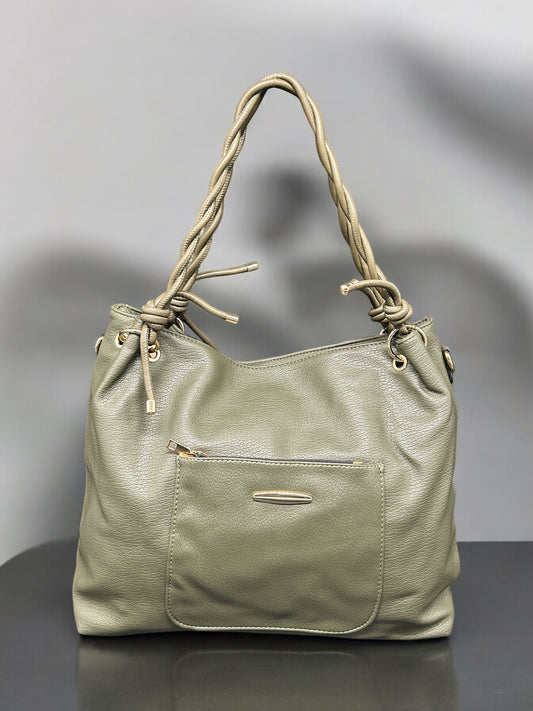 Classic Olive Shoulder Bag